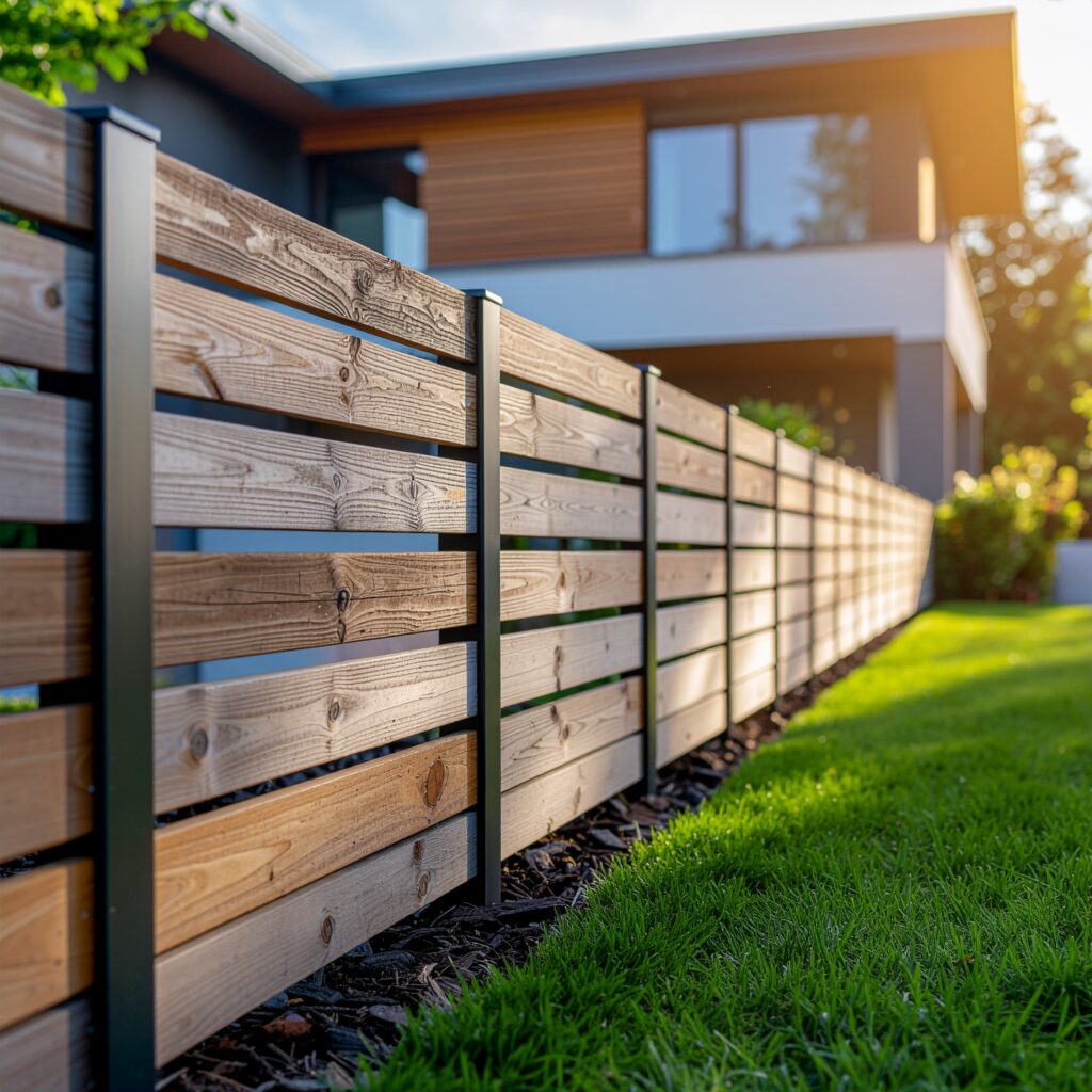 custom wood fence in front of modern home 363067 - San Antonio Deck and Fence Works