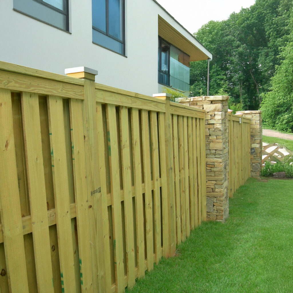 shadow box fence - San Antonio Deck and Fence Works