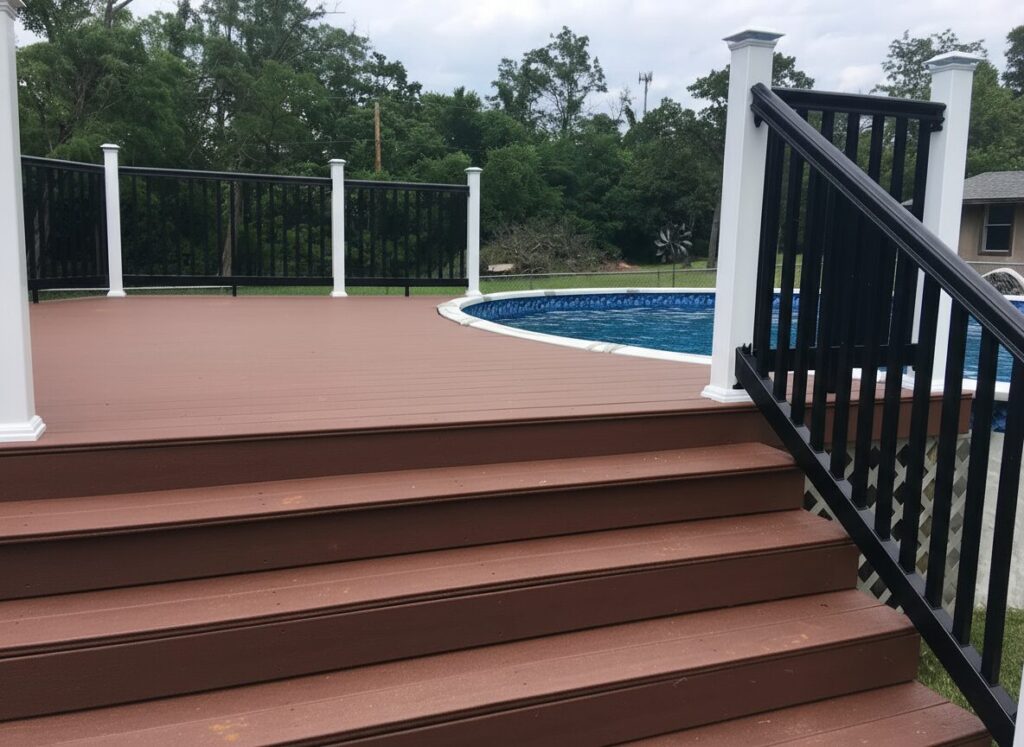 pool decking - San Antonio Deck and Fence Works